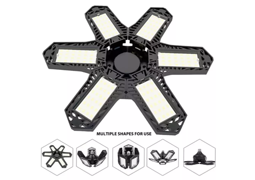 2Pack LED Garage Light 600W 900000LM Deformable Bright Shop Ceiling Bulb Lamps