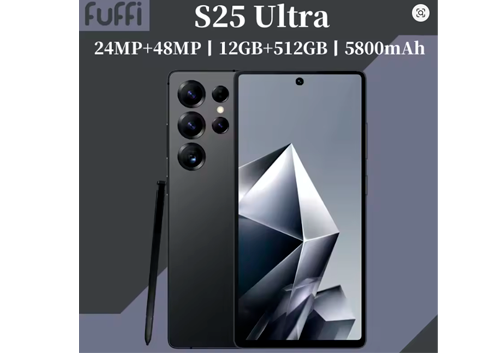 Global Vision S25 Ultra Smartphone 5G Android 12 8GB RAM 512GB ROM 6.8 Inch Phone 1920x1080HD 24+48MP 4 5G Network Mobile Phones