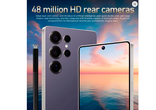 Global Vision S25 Ultra Smartphone 5G Android 12 8GB RAM 512GB ROM 6.8 Inch Phone 1920x1080HD 24+48MP 4 5G Network Mobile Phones