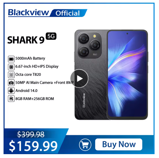 Blackview SHARK 9 5G Smartphone